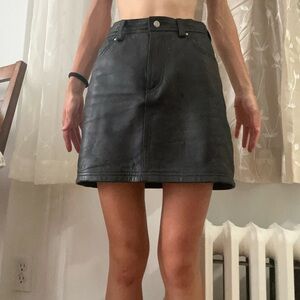 leather skirt